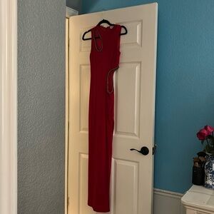 Superdown red gown with cutouts
